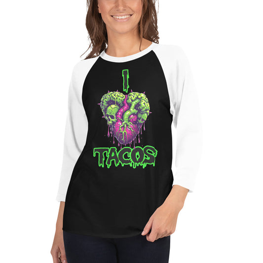 I Heart Tacos Women's Baseball Tee