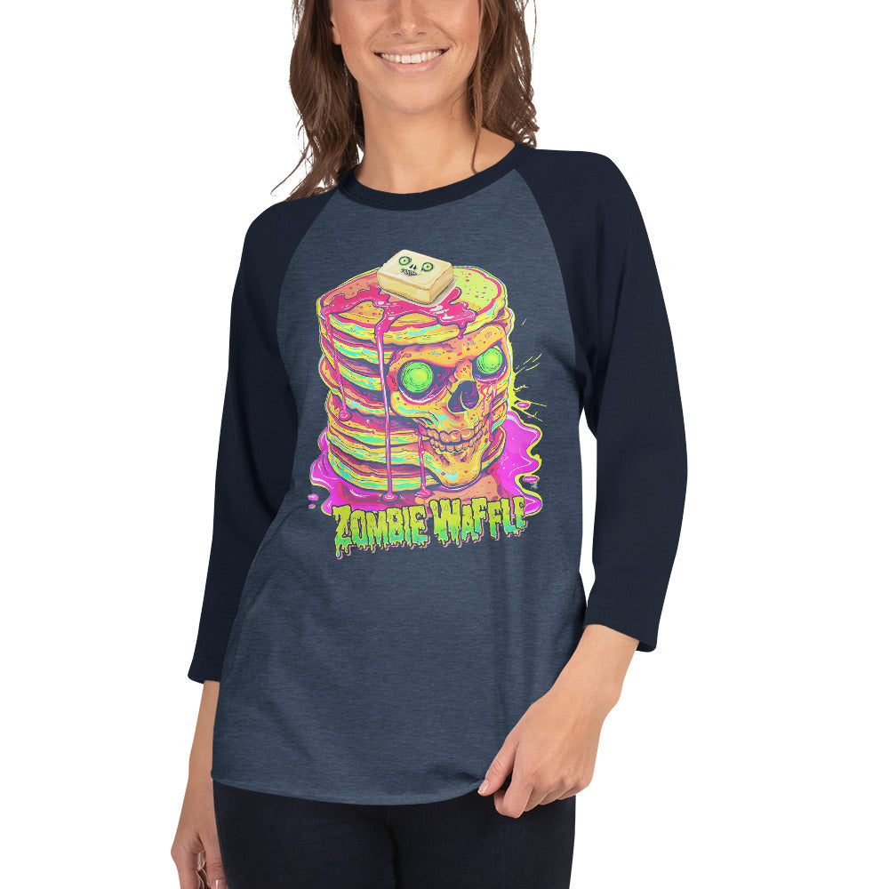 Zombie Pancakes Women's Baseball Tee