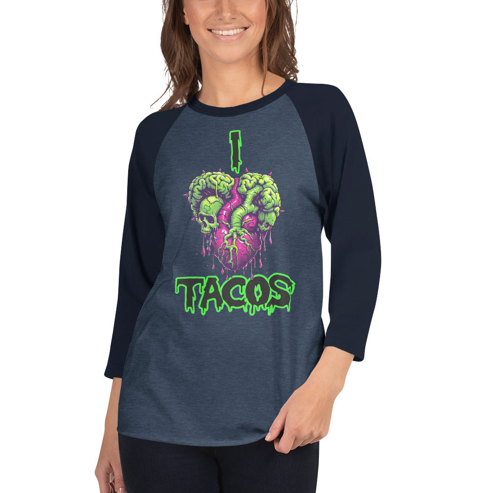 I Heart Tacos Women's Baseball Tee