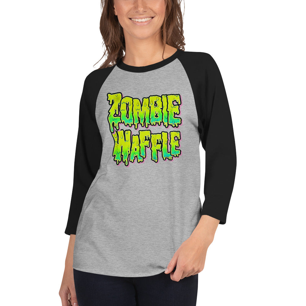 Zombie Waffle Logo Women's Baseball Tee