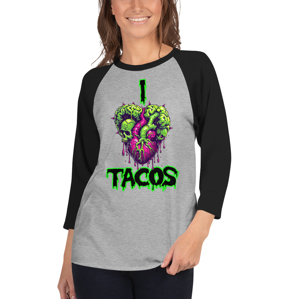 I Heart Tacos Women's Baseball Tee