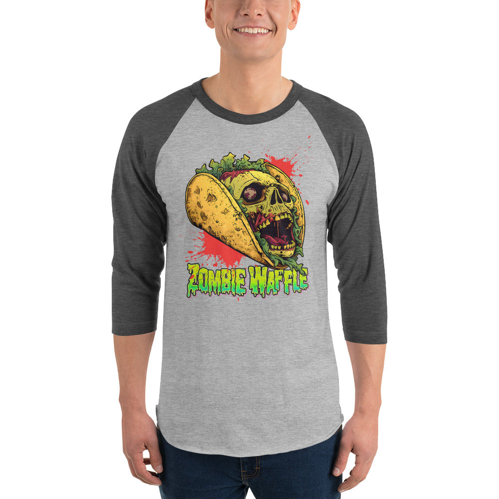 Screaming Zombie Taco Men's Baseball Tee