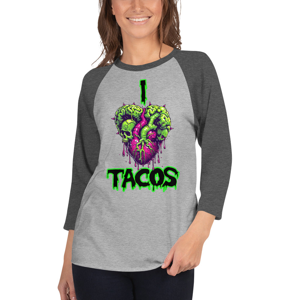 I Heart Tacos Women's Baseball Tee