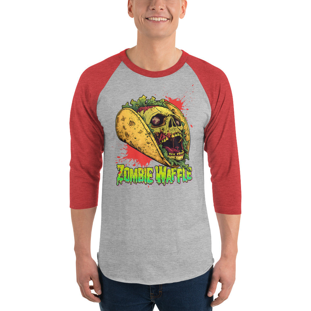 Screaming Zombie Taco Men's Baseball Tee