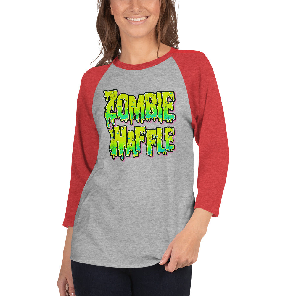 Zombie Waffle Logo Women's Baseball Tee