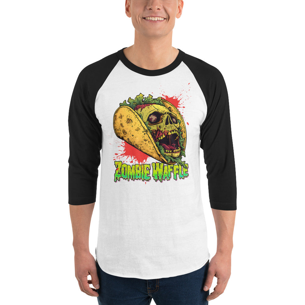 Screaming Zombie Taco Men's Baseball Tee