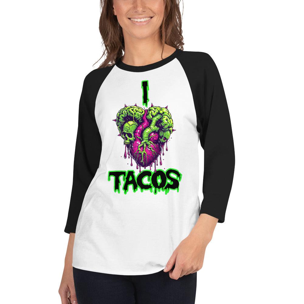 I Heart Tacos Women's Baseball Tee