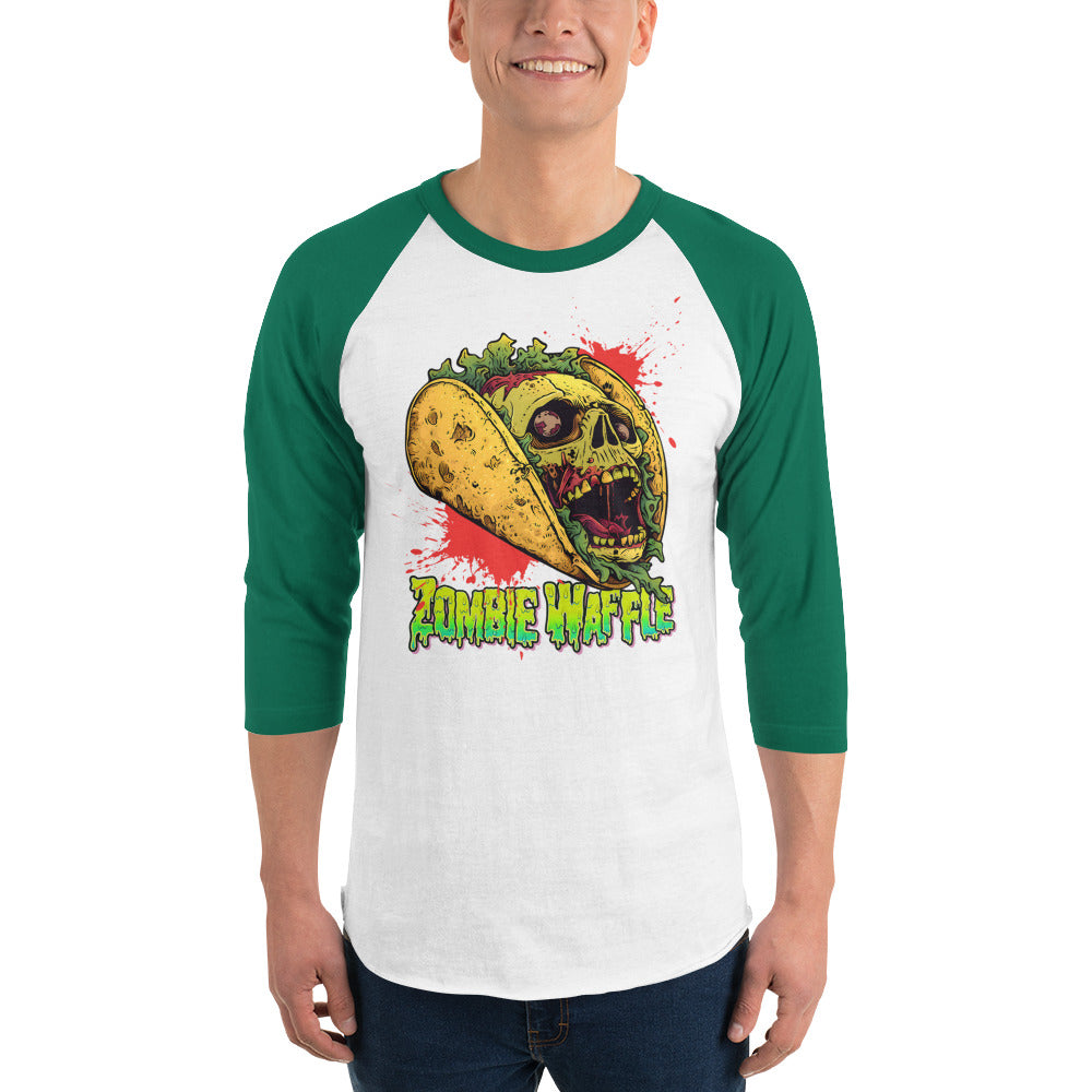 Screaming Zombie Taco Men's Baseball Tee