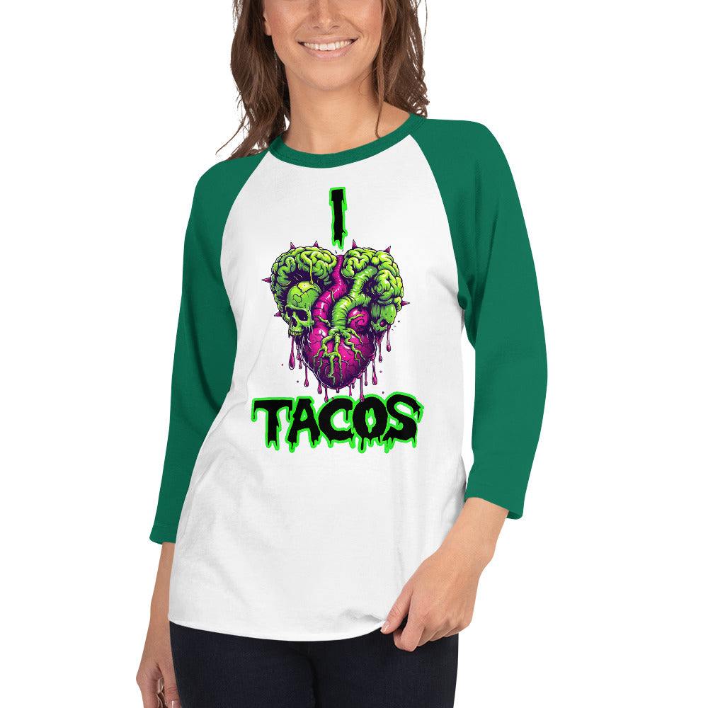 I Heart Tacos Women's Baseball Tee