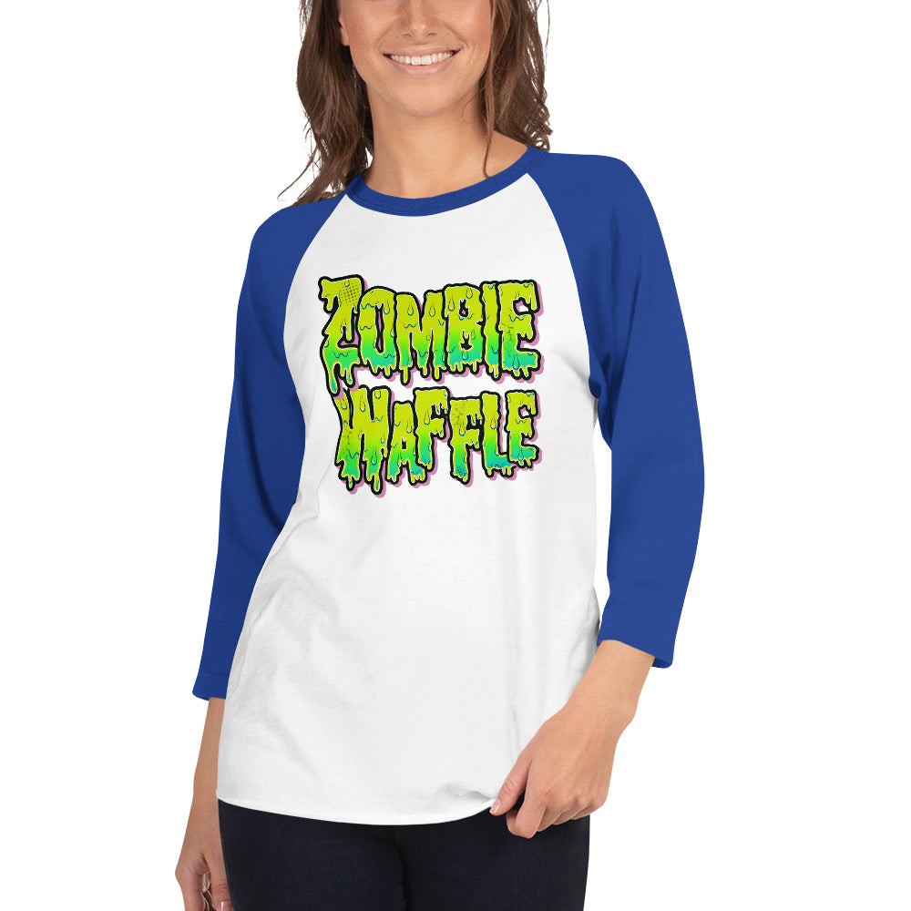 Zombie Waffle Logo Women's Baseball Tee