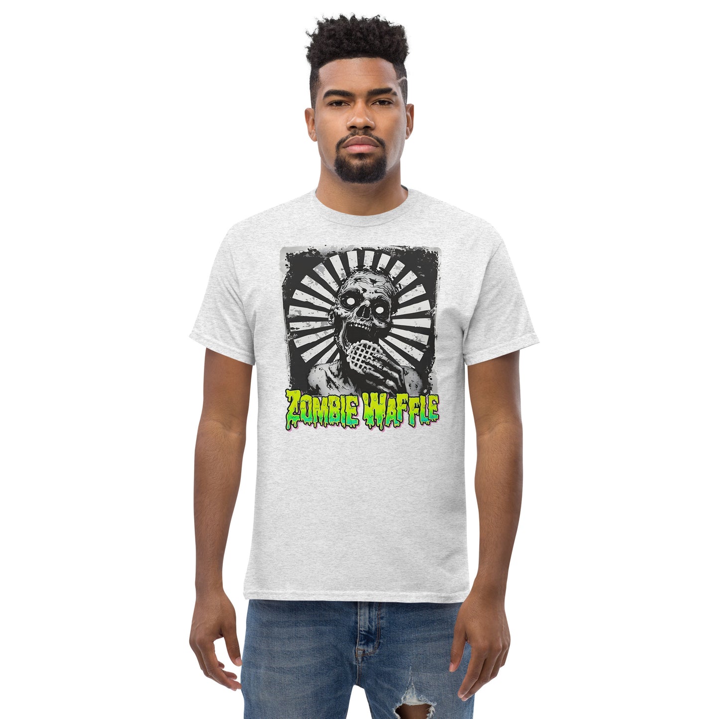 Zombie Eating a Waffle Men's Loose Fit Tee