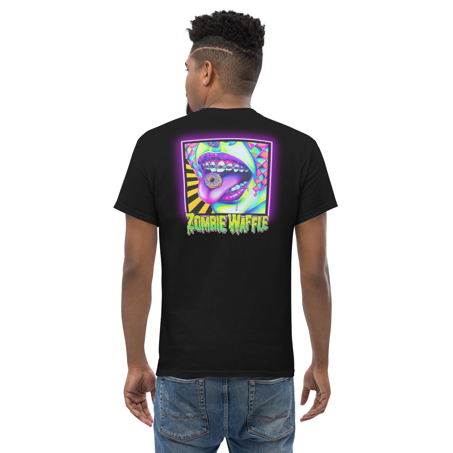 Donuts N Braces Men's Loose Fit Tee (Back Print)