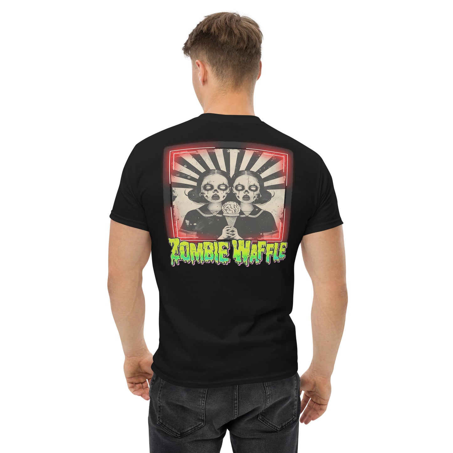 Zombie Twins Men's Loose Fit Tee (Back Print)