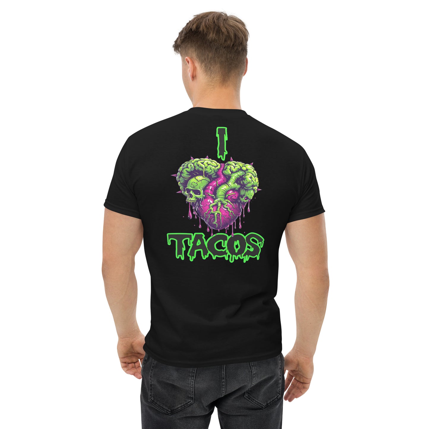 I Heart Tacos Men's Loose Fit Tee (Back Print)