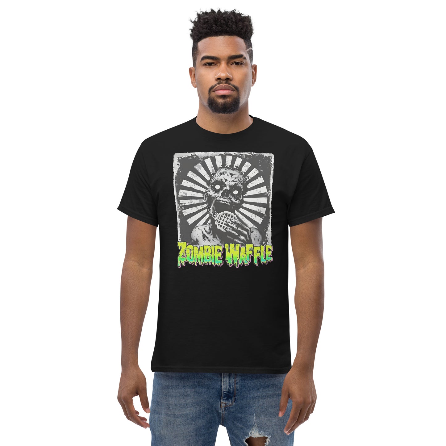 Zombie Eating a Waffle Men's Loose Fit Tee