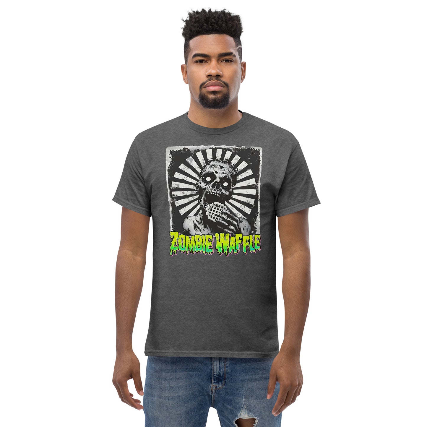 Zombie Eating a Waffle Men's Loose Fit Tee