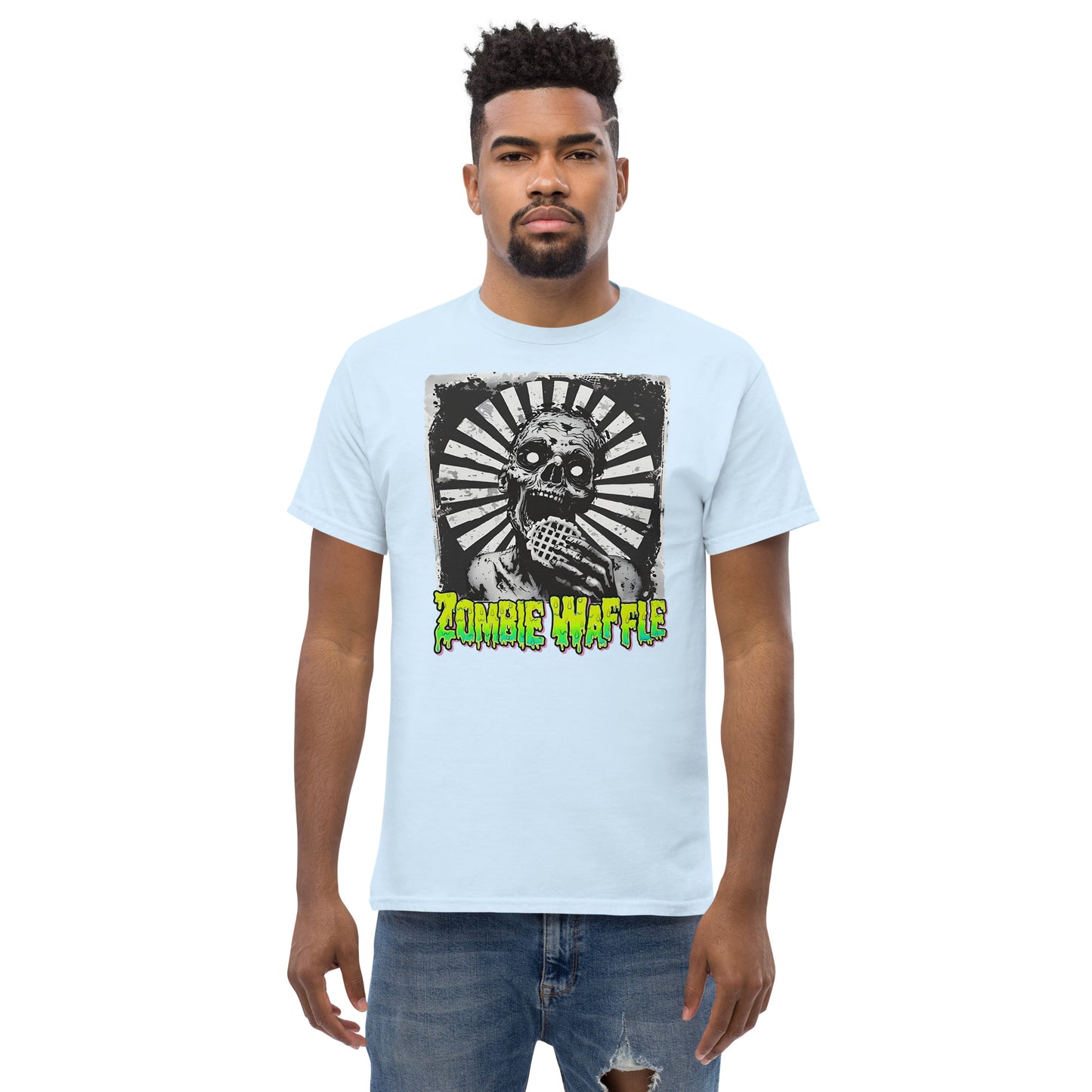 Zombie Eating a Waffle Men's Loose Fit Tee