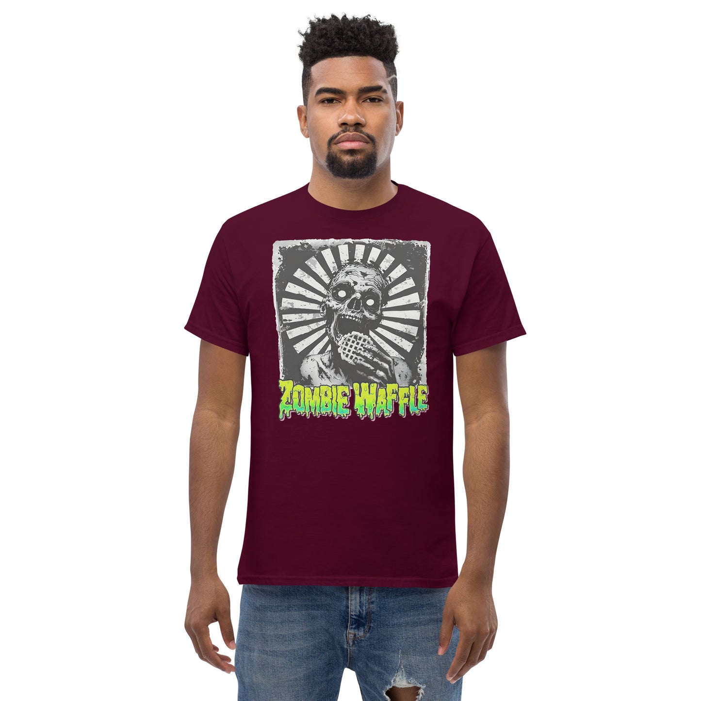 Zombie Eating a Waffle Men's Loose Fit Tee