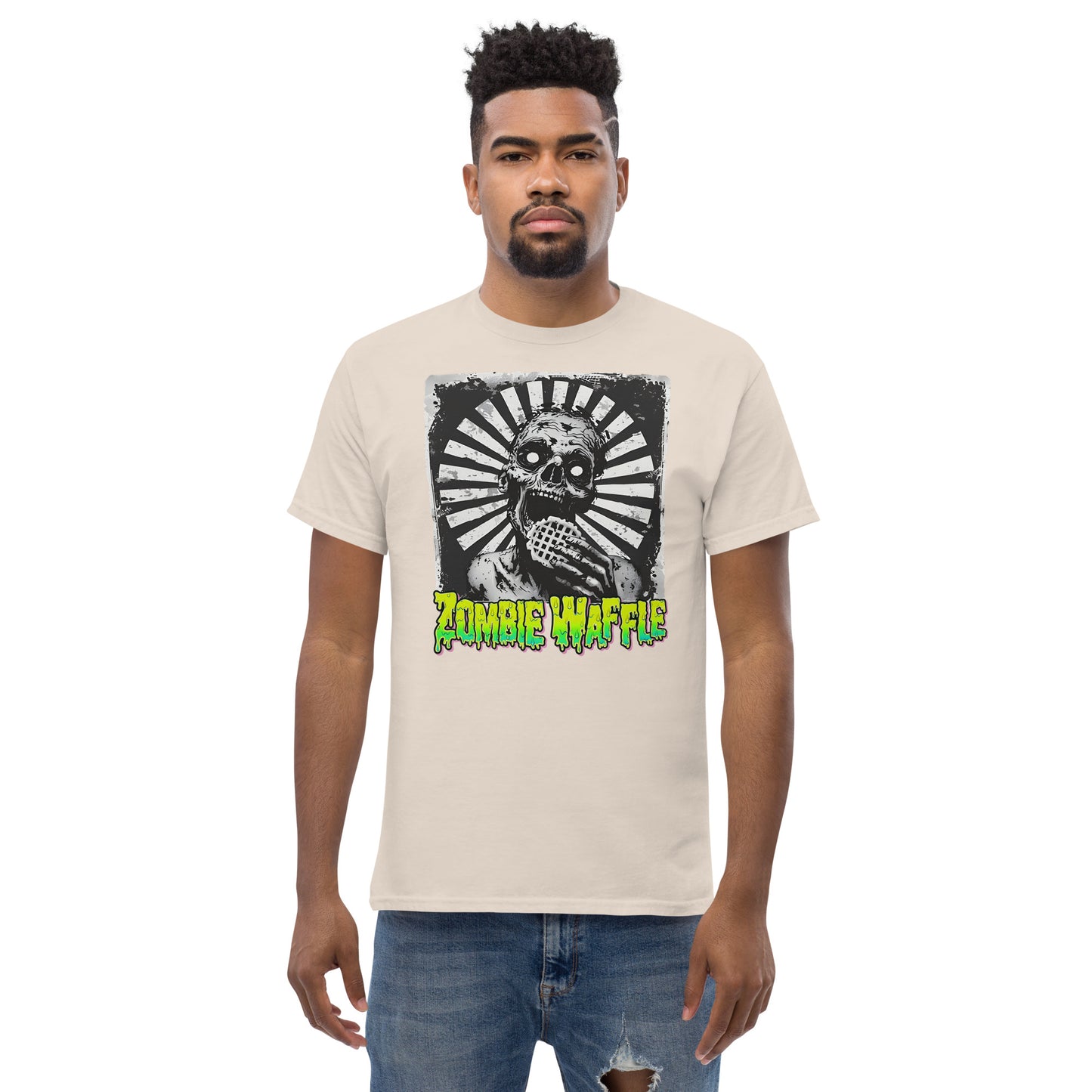 Zombie Eating a Waffle Men's Loose Fit Tee