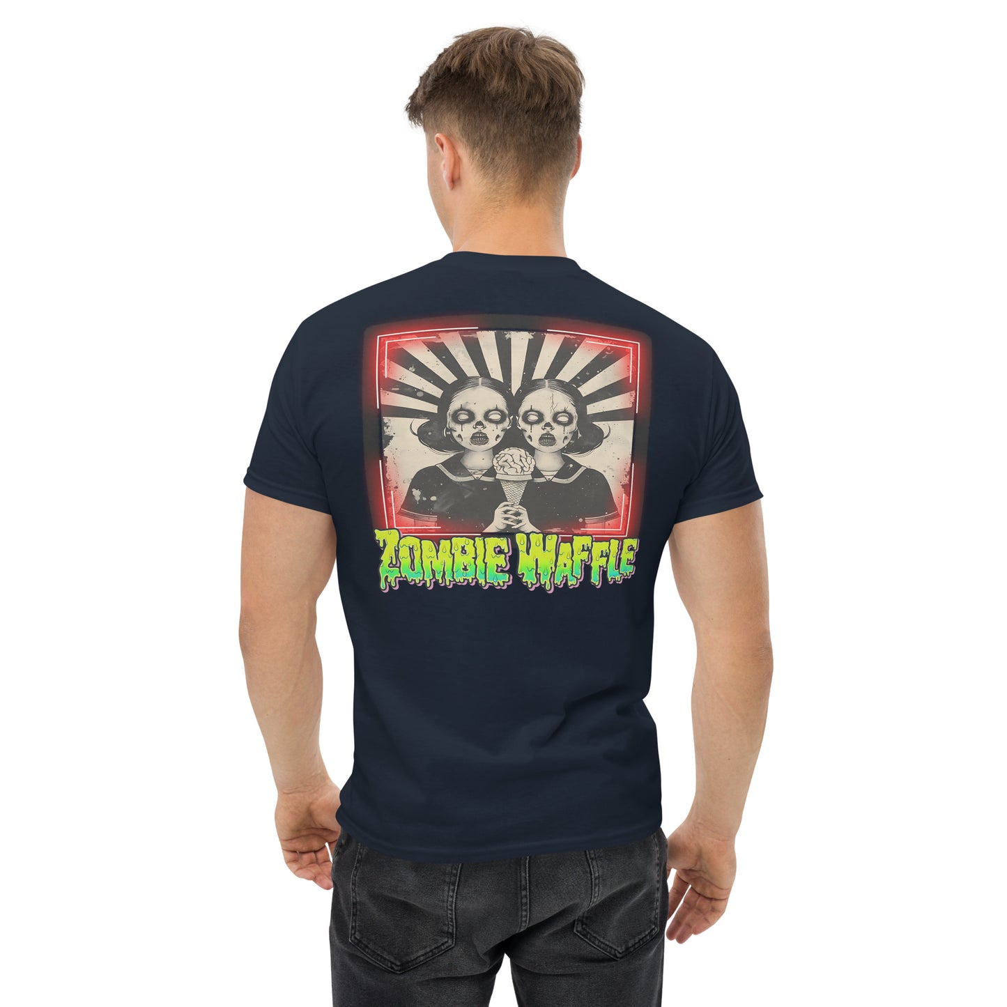 Zombie Twins Men's Loose Fit Tee (Back Print)