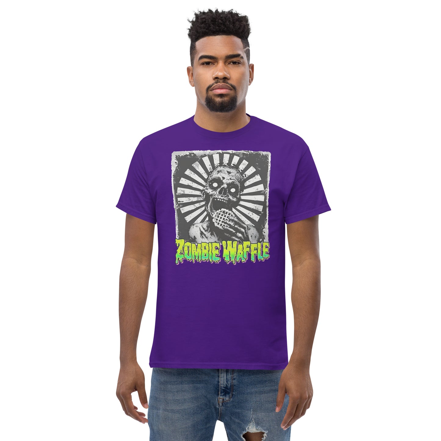 Zombie Eating a Waffle Men's Loose Fit Tee