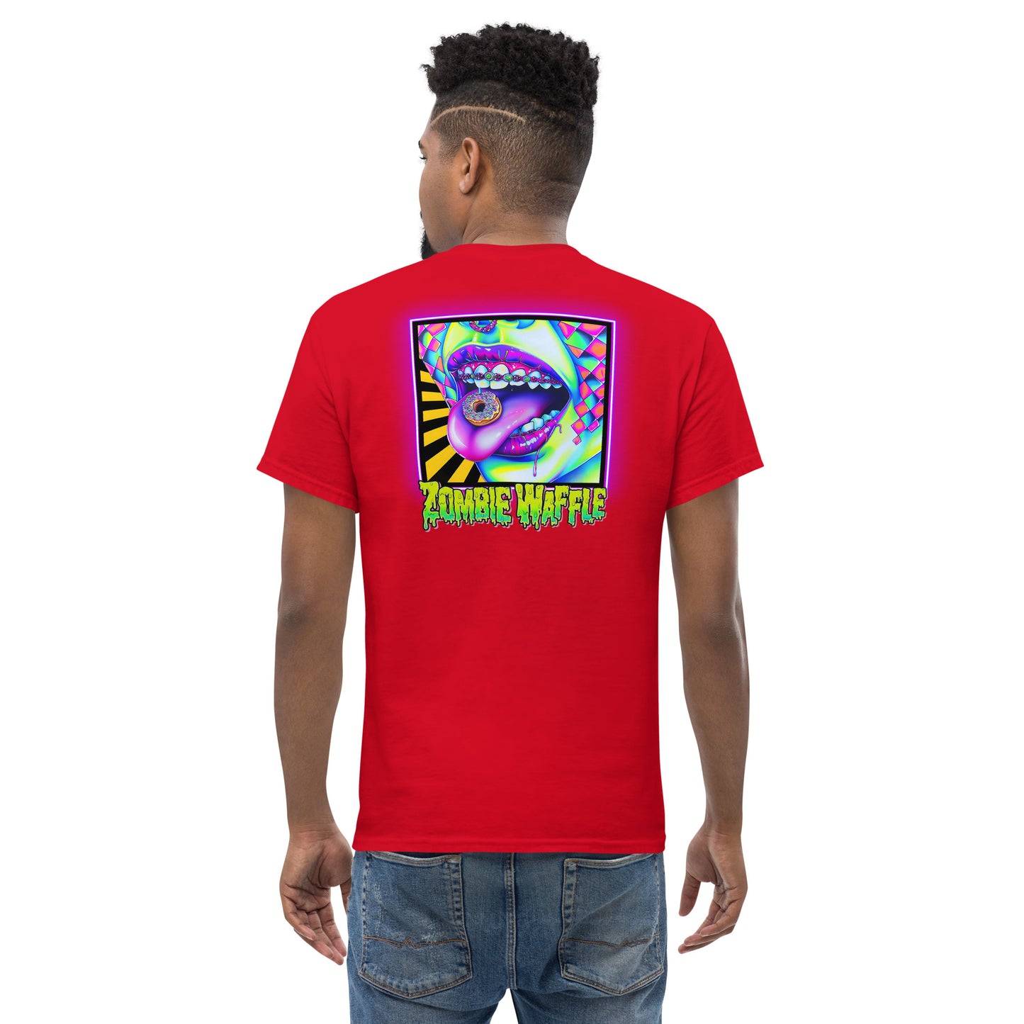 Donuts N Braces Men's Loose Fit Tee (Back Print)