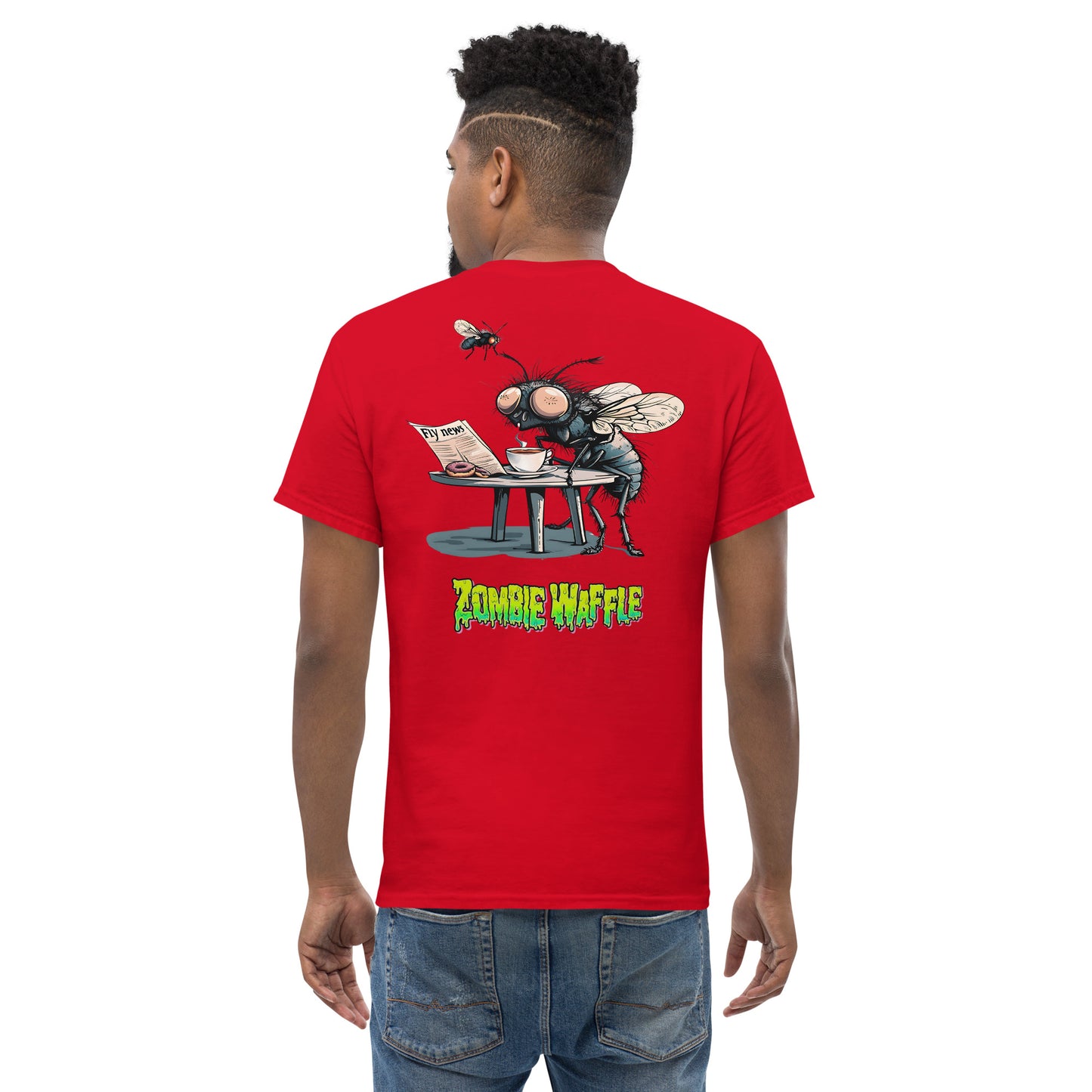 Fly's Morning Ritual Men's Loose Fit Tee (Back Print)