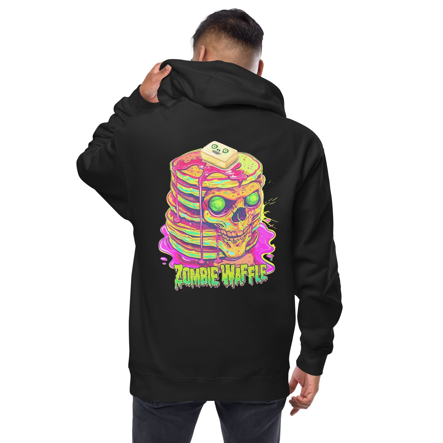 Zombie Pancakes Men's Zip-Up Hoodie