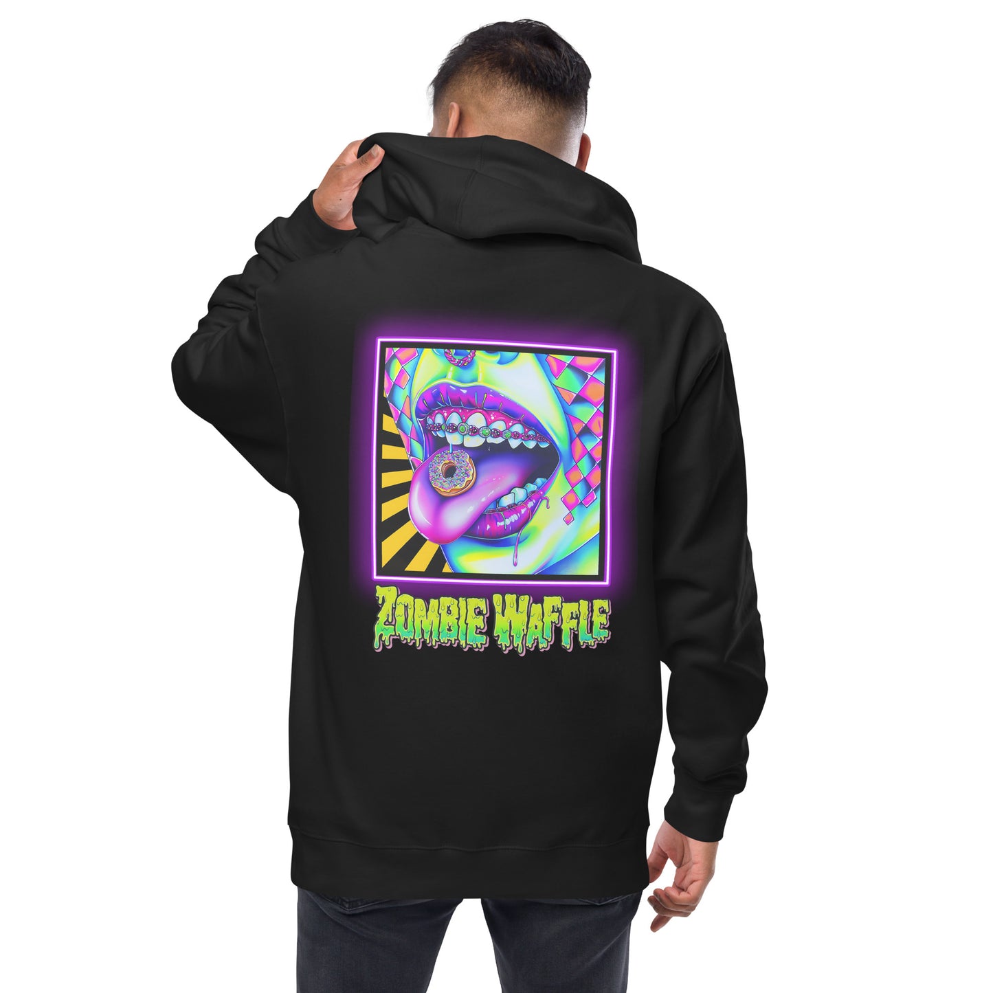 Donuts N Braces Men's Zip-Up Hoodie