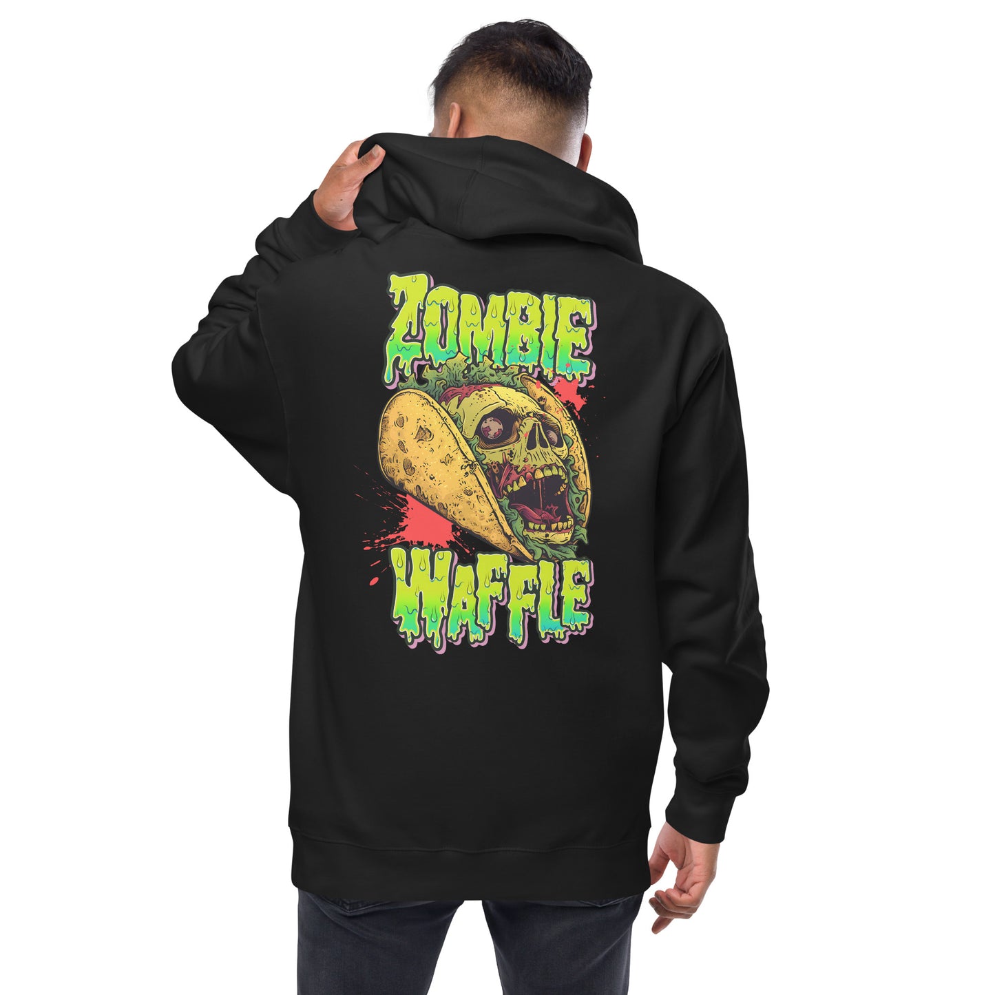 Screaming Zombie Taco Men's Zip-Up Hoodie