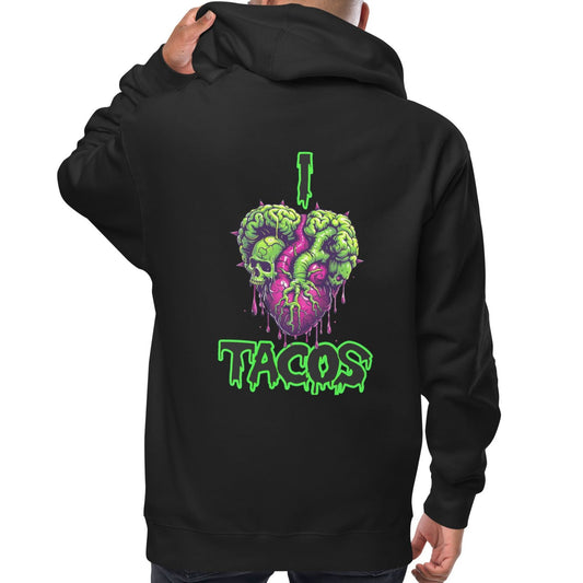 I heart Tacos II Men's Zip-Up Hoodie