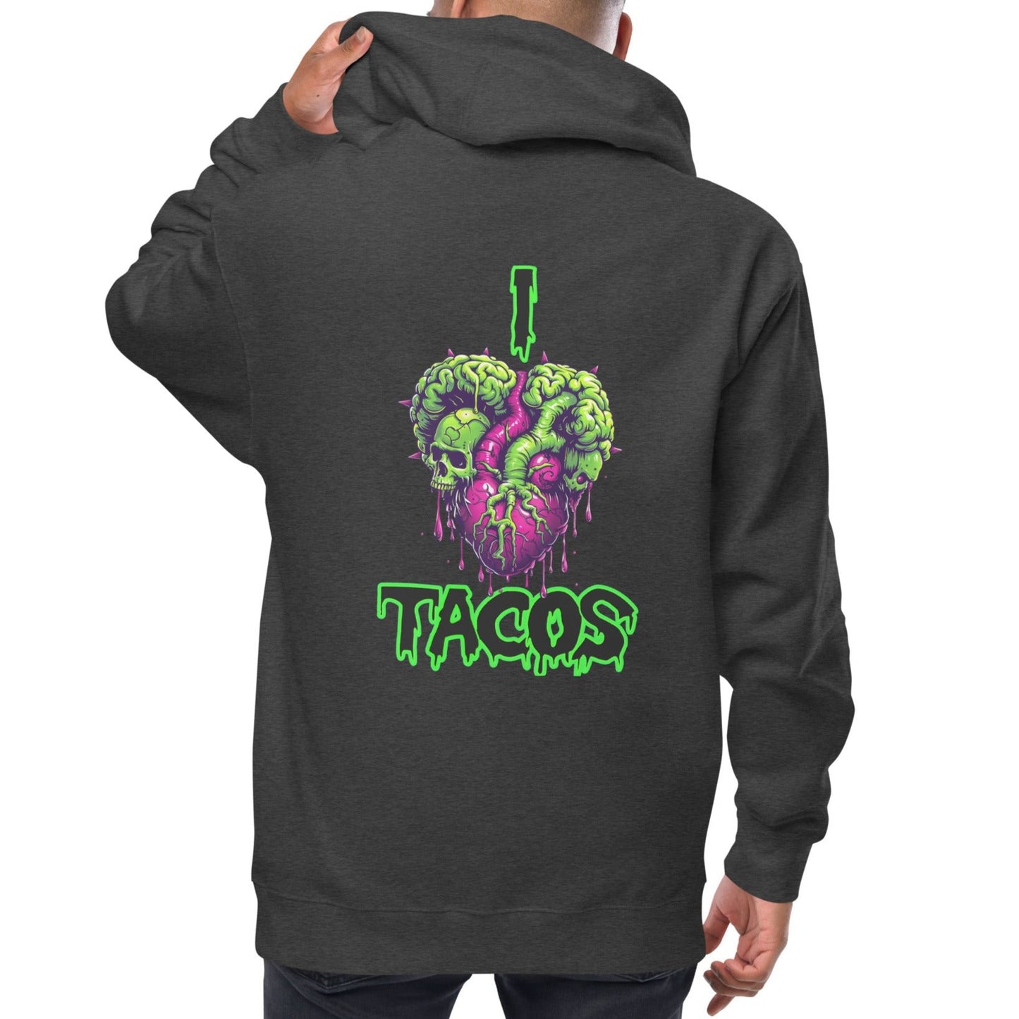 I heart Tacos II Men's Zip-Up Hoodie