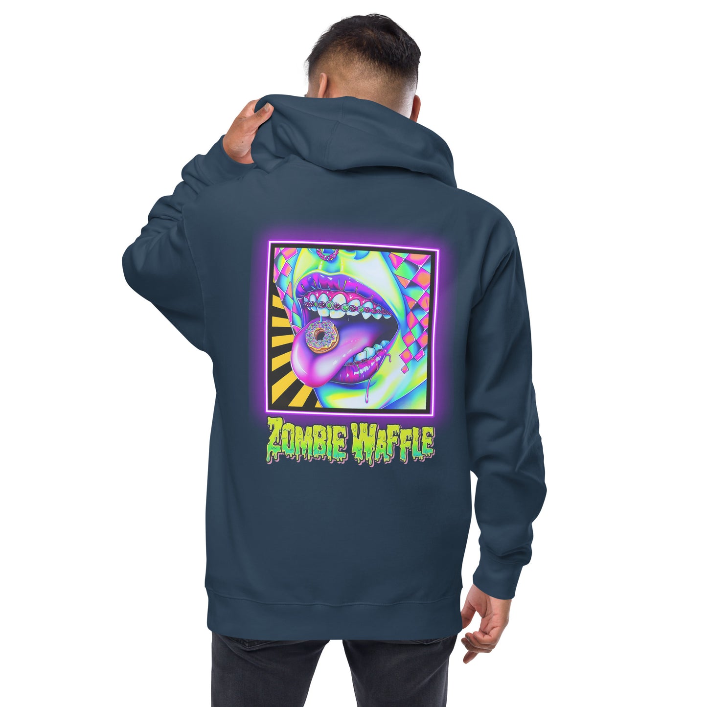 Donuts N Braces Men's Zip-Up Hoodie