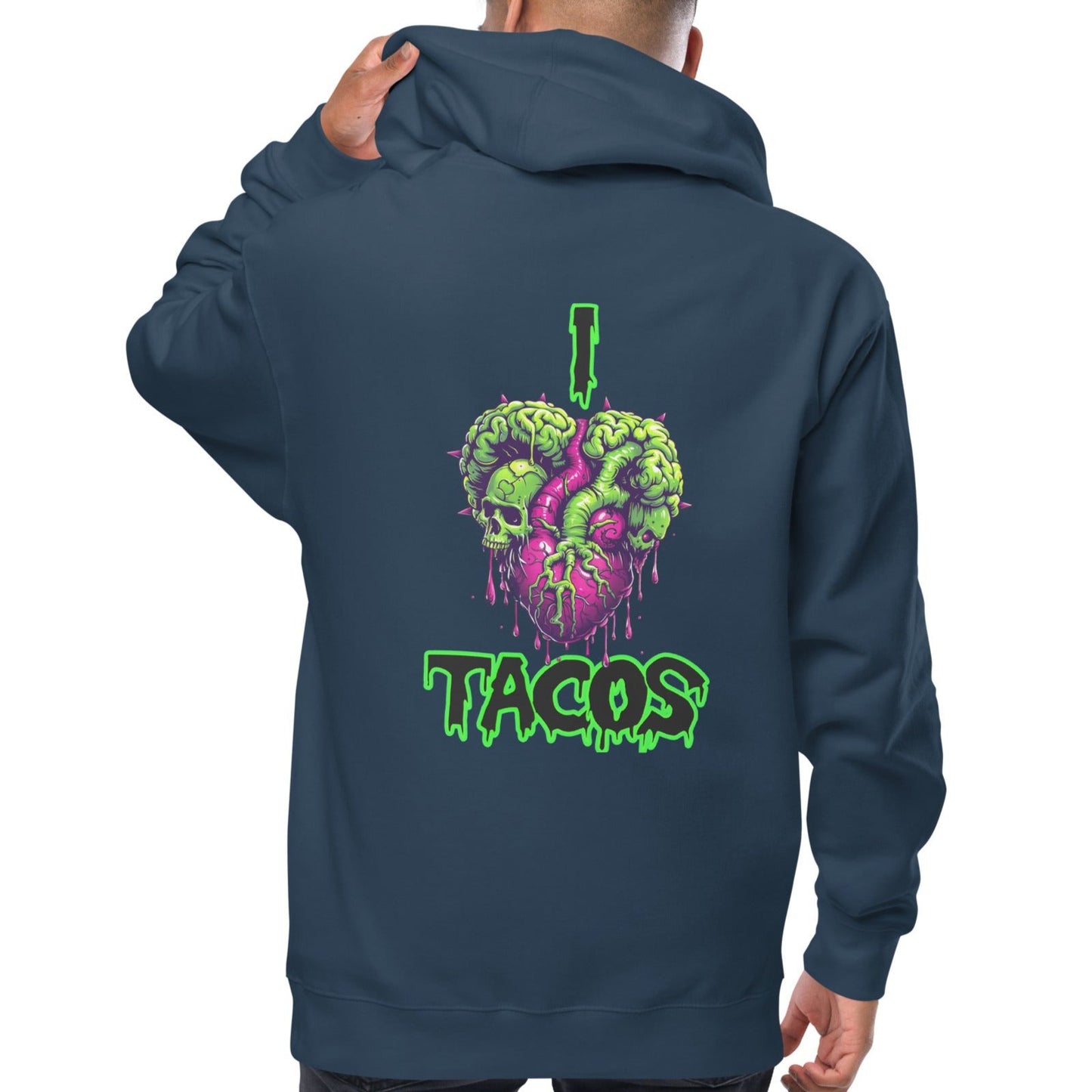 I heart Tacos II Men's Zip-Up Hoodie