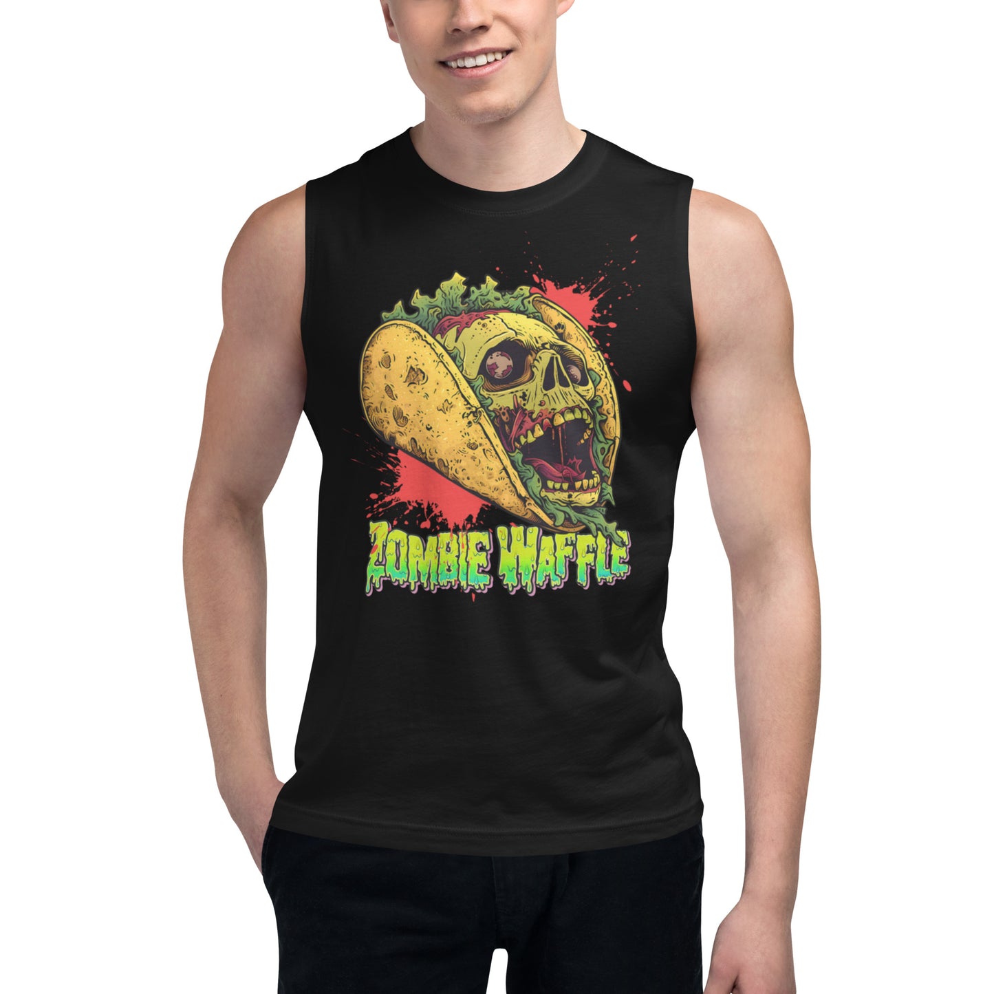 Screaming Zombie Taco Men's Muscle Tank