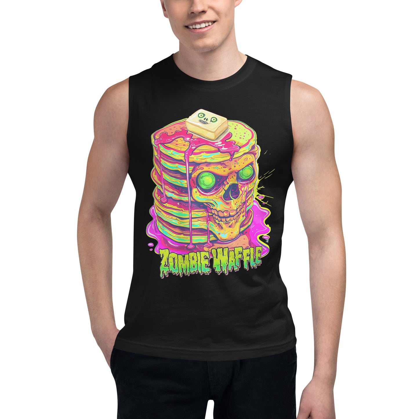 Zombie Pancakes Men's Muscle Tank