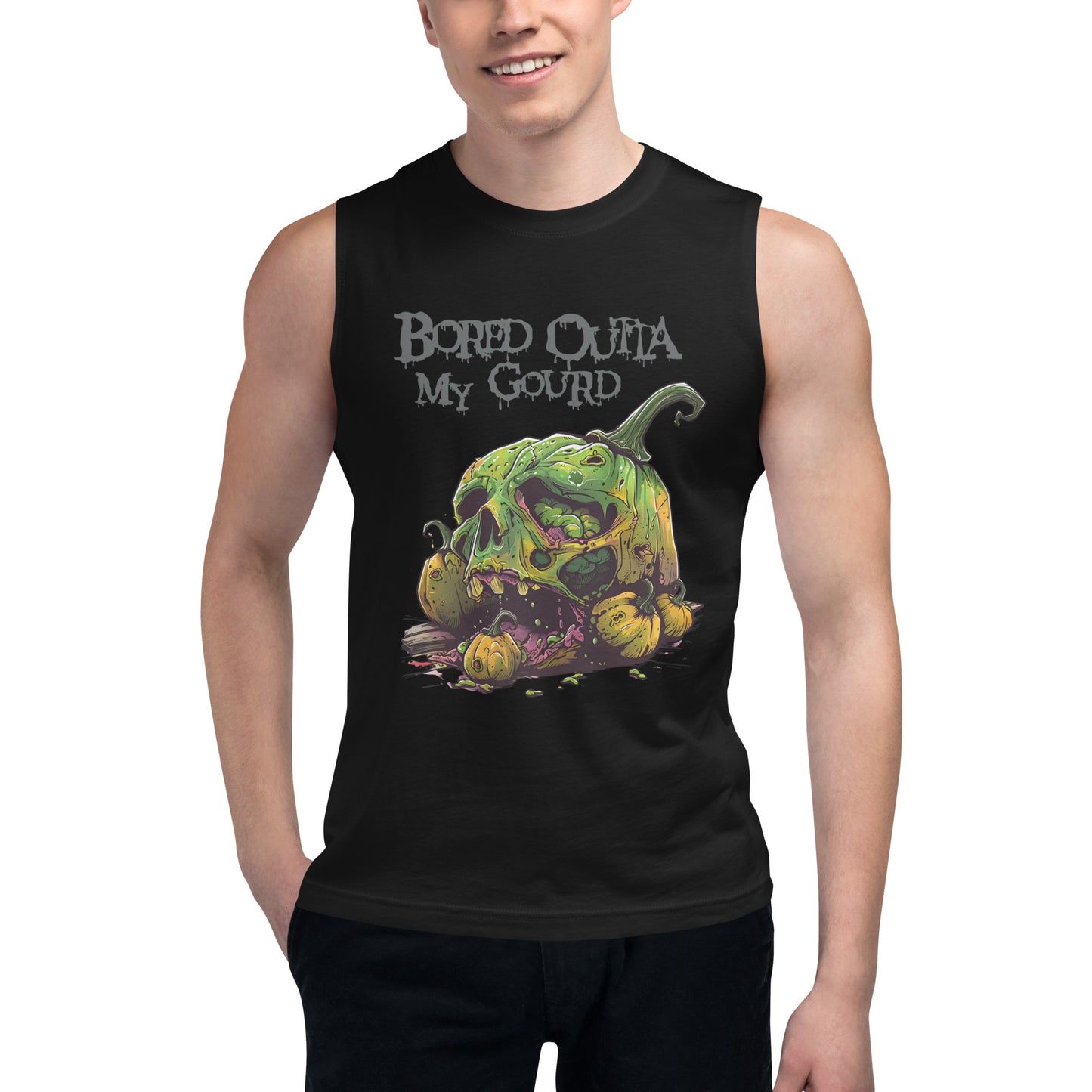 Bored Outta My Gourd Men's Muscle Tank