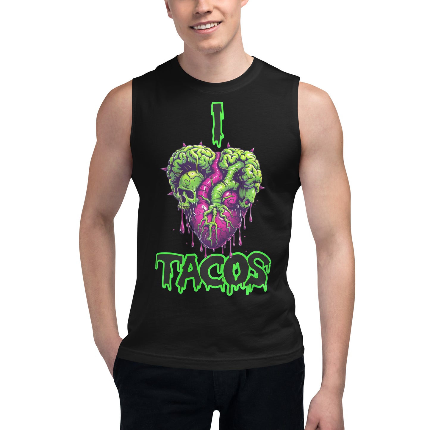 I heart Tacos Men's Muscle Tank