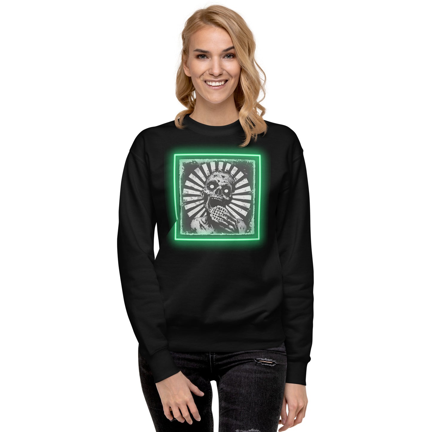 Women's Zombie Eating a Waffle Sweatshirt