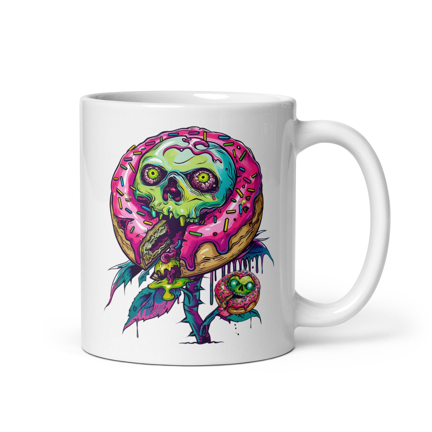 Zombie Donut Flower Mug