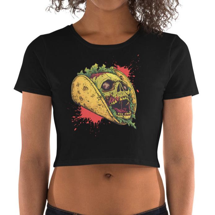 Screaming Zombie Taco Crop Top