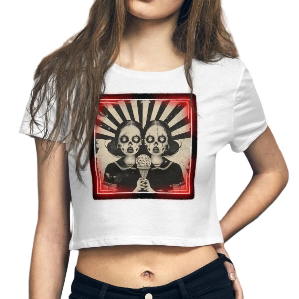 Zombie Twins Women’s Crop Top