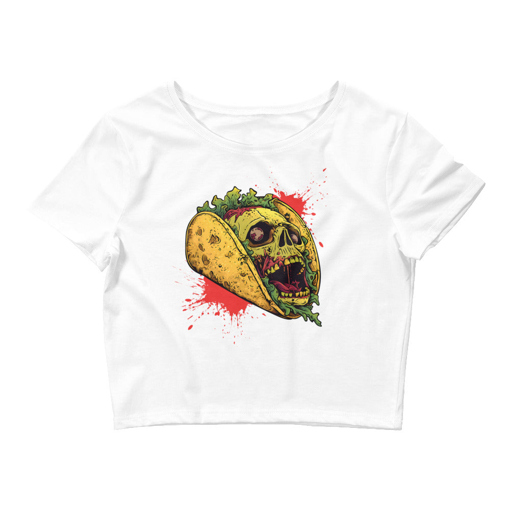 Screaming Zombie Taco Crop Top