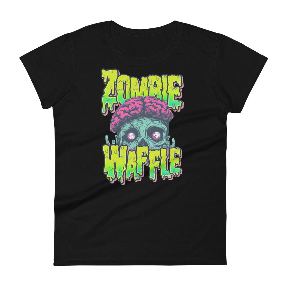 Zombie Waffle Logo Women's Fitted Tee