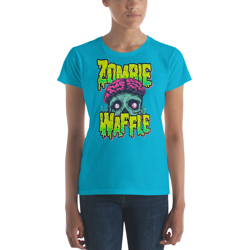 Zombie Waffle Logo Women's Fitted Tee