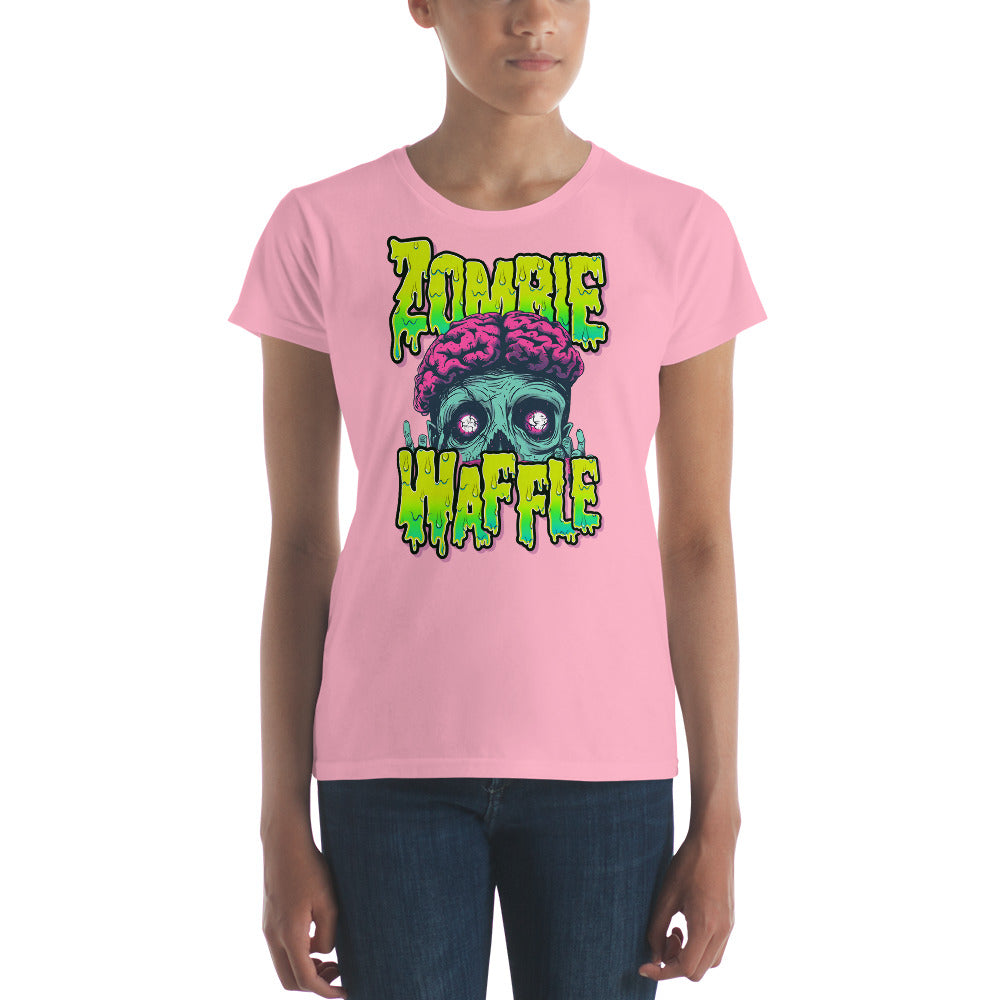 Zombie Waffle Logo Women's Fitted Tee