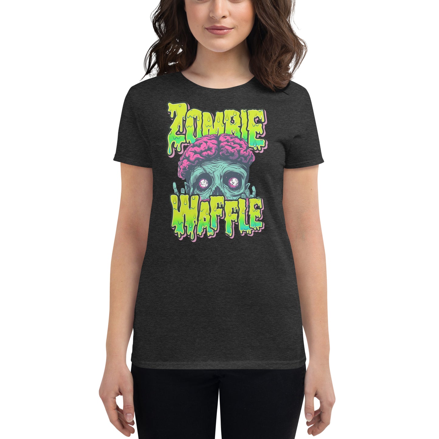 Zombie Waffle Logo Women's Fitted Tee