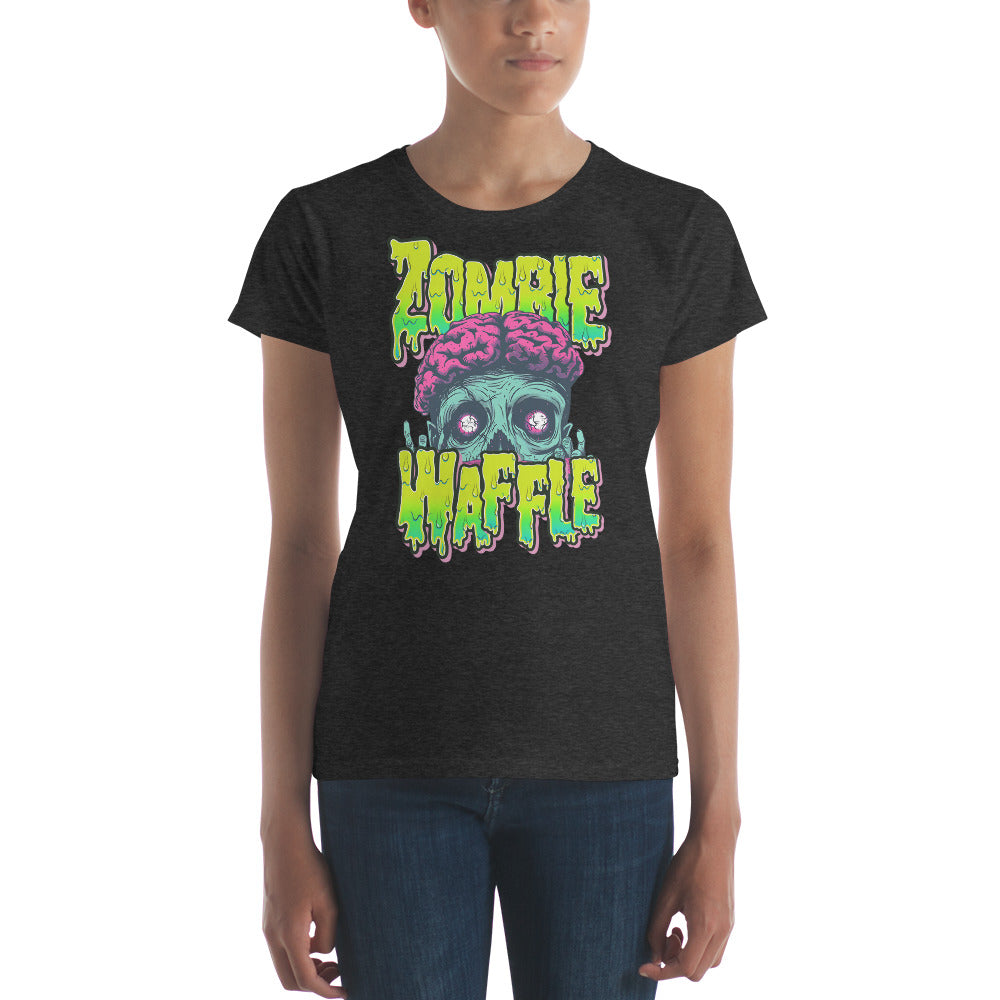 Zombie Waffle Logo Women's Fitted Tee