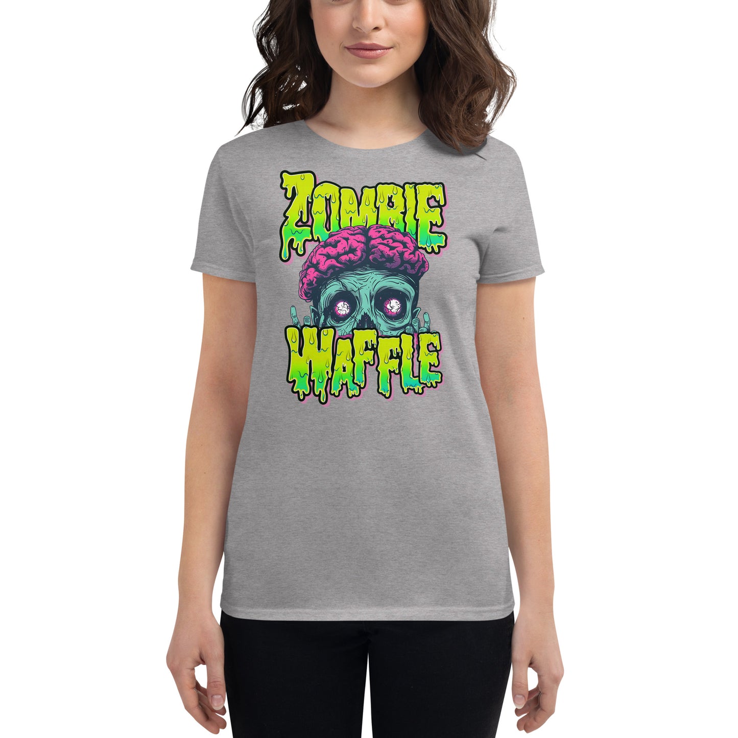 Zombie Waffle Logo Women's Fitted Tee