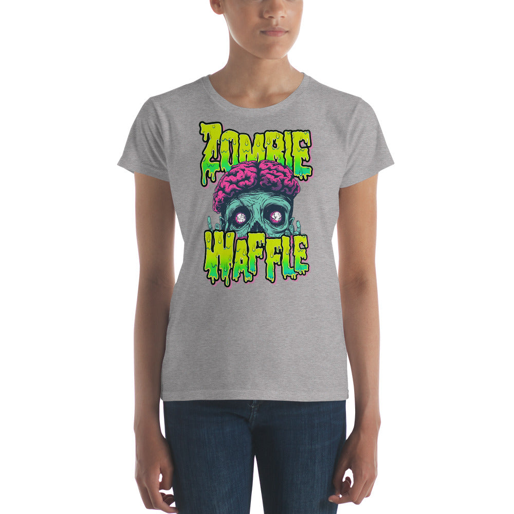 Zombie Waffle Logo Women's Fitted Tee